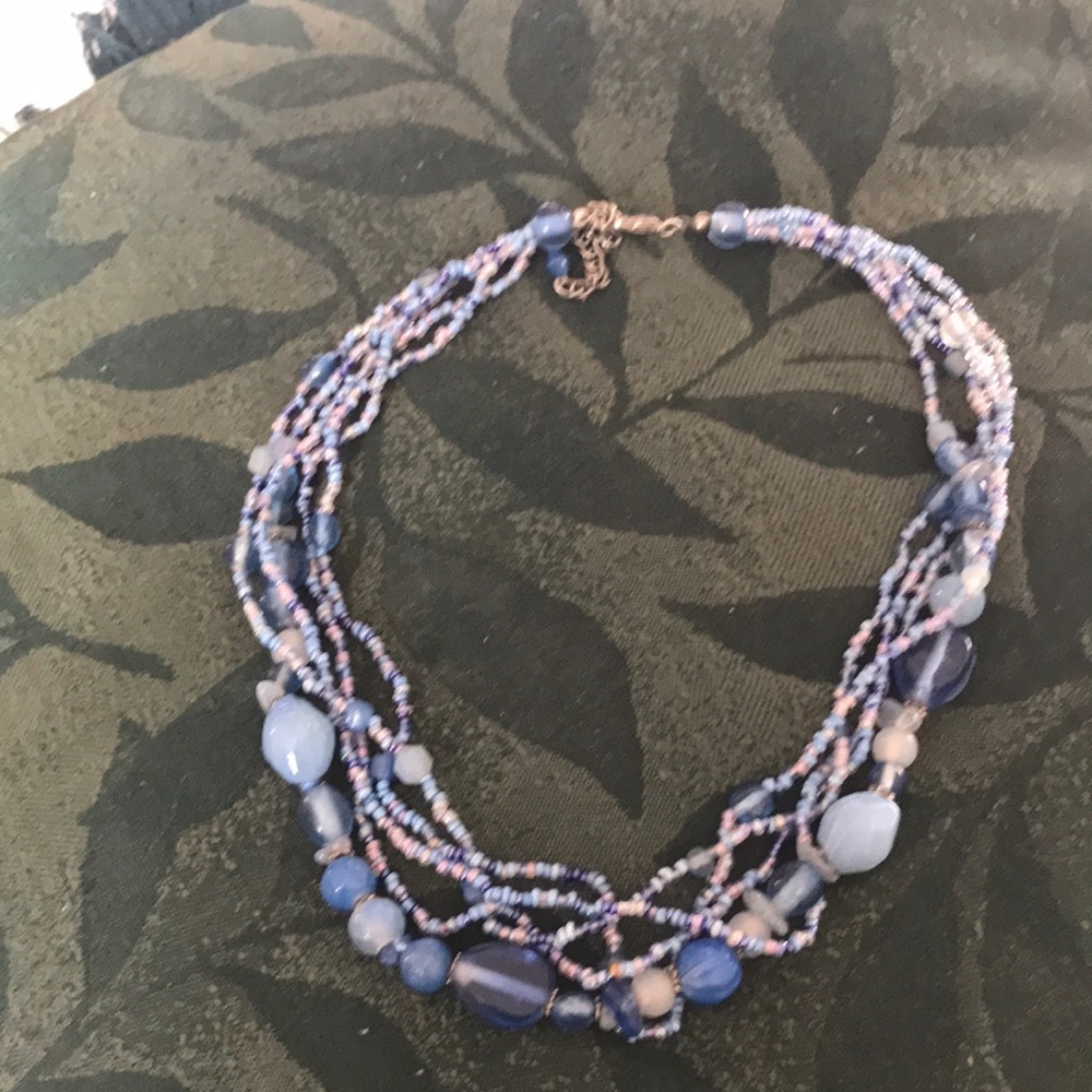 Blue ski-Y2K -Choker